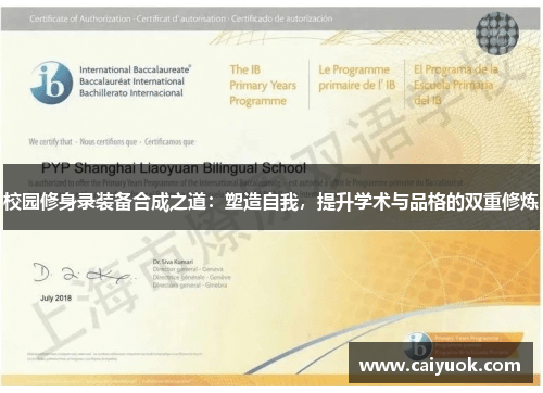 校园修身录装备合成之道：塑造自我，提升学术与品格的双重修炼